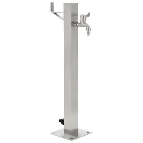 Tuinwaterkolom vierkant 65 cm roestvrij staal 1