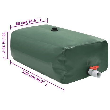 Watertank met kraan opvouwbaar 500 L PVC 7