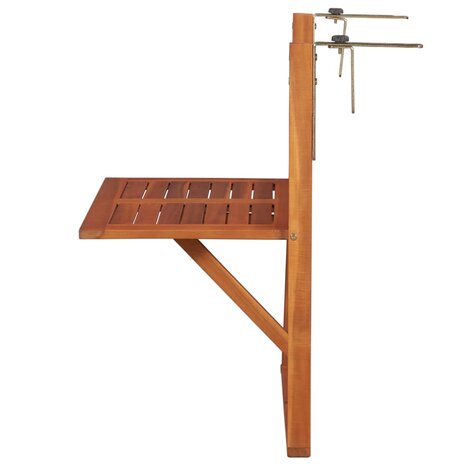 Balkontafel hangend 64,5x44x80 cm massief acaciahout 2