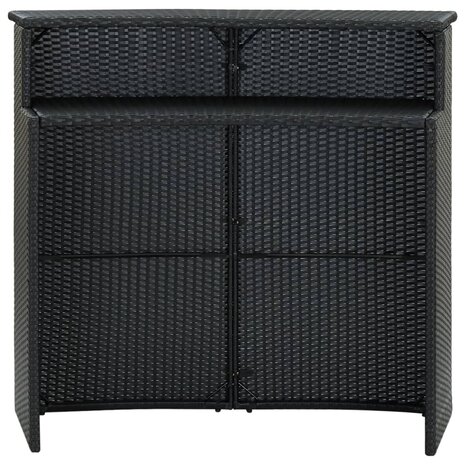 Tuinbartafel 120x55x110 cm poly rattan zwart 2