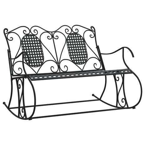 Schommelbank 2-zits 113 cm staal zwart 2
