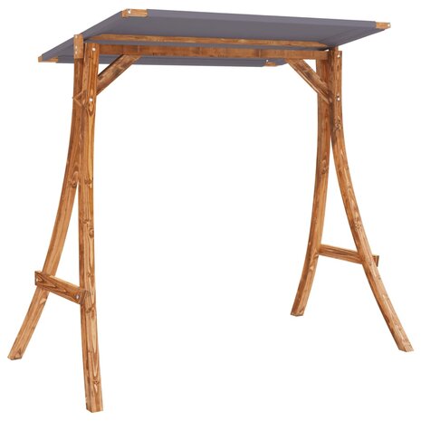 Schommelbank met luifel vurenhout met teak afwerking 5