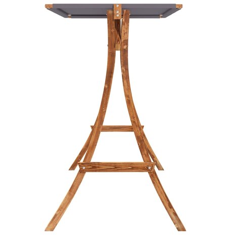 Schommelbank met luifel vurenhout met teak afwerking 6