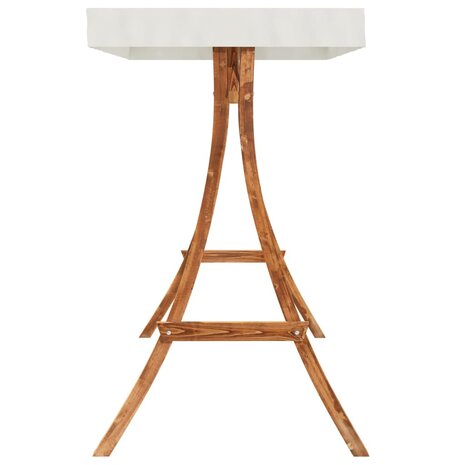 Schommelbank met luifel vurenhout met teak afwerking 6