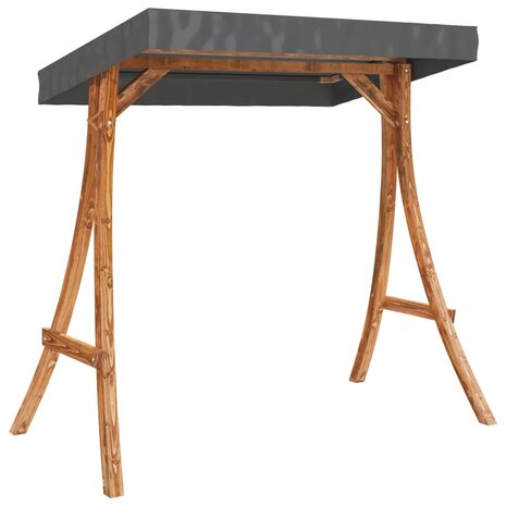 Schommelbank met luifel vurenhout met teak afwerking 5