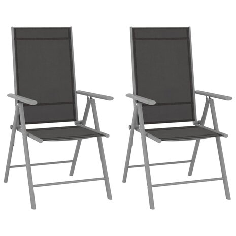 3-delige Bistroset aluminium en textileen zilverkleurig 2