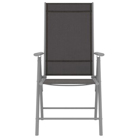 3-delige Bistroset aluminium en textileen zilverkleurig 4