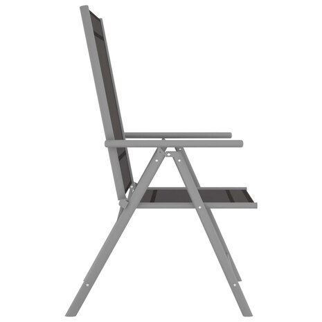 3-delige Bistroset aluminium en textileen zilverkleurig 5