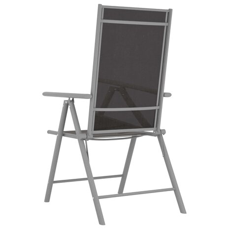 3-delige Bistroset aluminium en textileen zilverkleurig 6