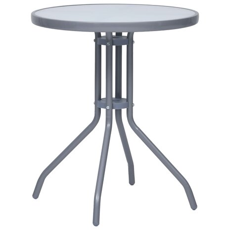 3-delige Bistroset aluminium en textileen zilverkleurig 9