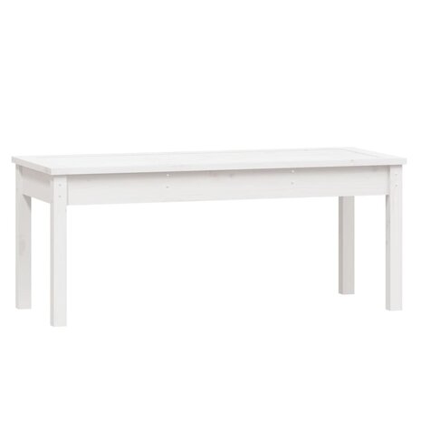 Tuinbank 109x44x45 cm massief grenenhout wit 2
