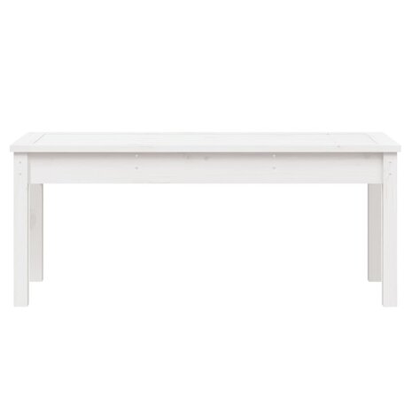 Tuinbank 109x44x45 cm massief grenenhout wit 4
