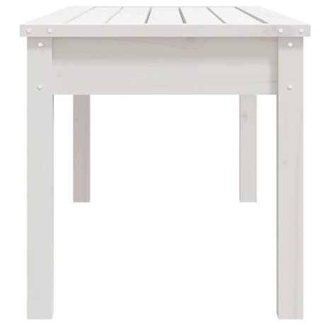 Tuinbank 109x44x45 cm massief grenenhout wit 5