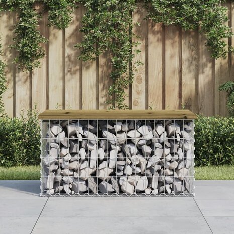 Tuinbank schanskorfontwerp 83x44x42 cm geïmpregneerd hout 1