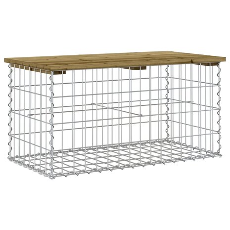 Tuinbank schanskorfontwerp 83x44x42 cm geïmpregneerd hout 2