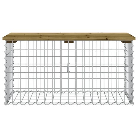 Tuinbank schanskorfontwerp 83x44x42 cm geïmpregneerd hout 3
