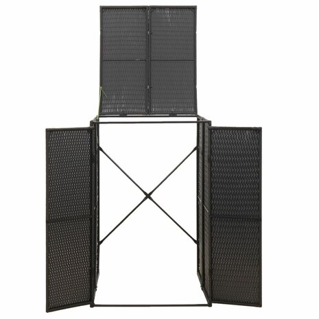 Containerberging enkel 70x80x117 cm poly rattan zwart 4