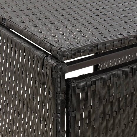 Containerberging enkel 70x80x117 cm poly rattan zwart 6
