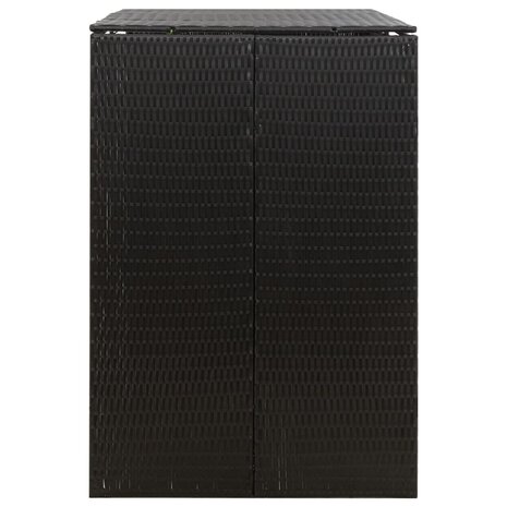 Containerberging dubbel 140x80x117 cm poly rattan zwart 5