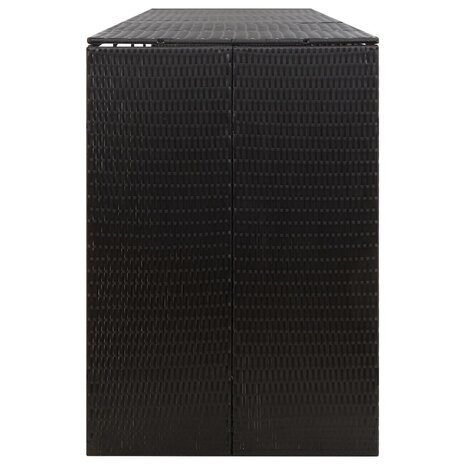 Containerberging viervoudig 274x80x117 cm poly rattan zwart 5
