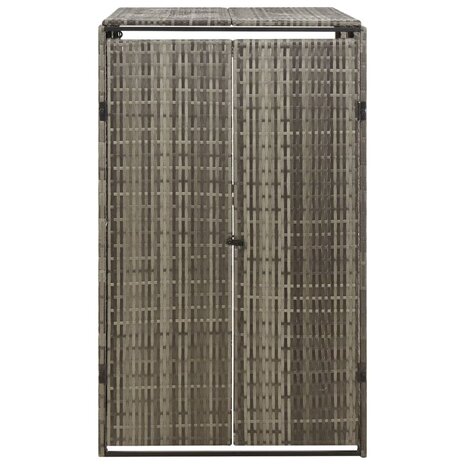 Containerberging enkel 70x80x117 cm poly rattan grijs 4