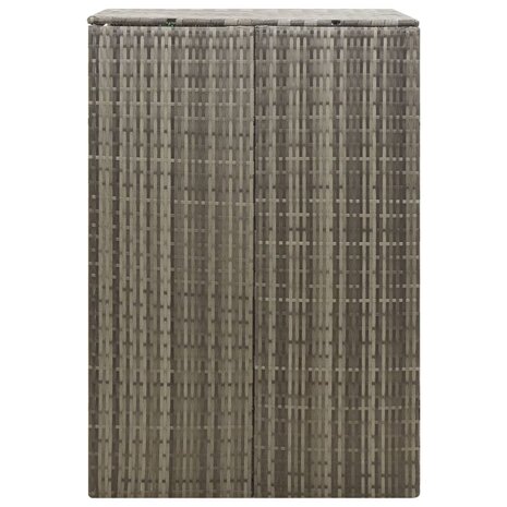 Containerberging enkel 70x80x117 cm poly rattan grijs 5
