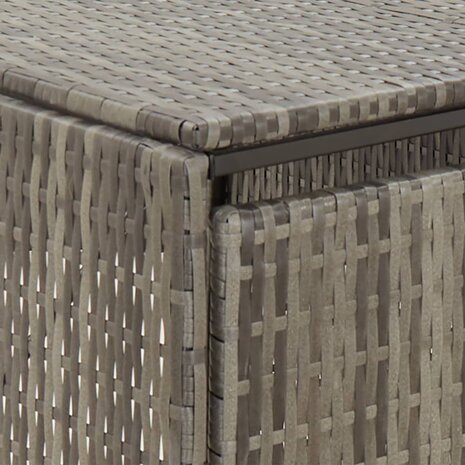 Containerberging enkel 70x80x117 cm poly rattan grijs 6