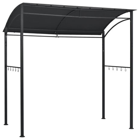 Barbecue paviljoen 215x150x220 cm staal antraciet 2