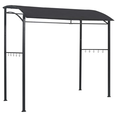 Barbecue paviljoen 215x150x220 cm staal antraciet 3