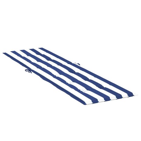 Terrasstoelkussen gestreept oxford stof blauw en wit 4
