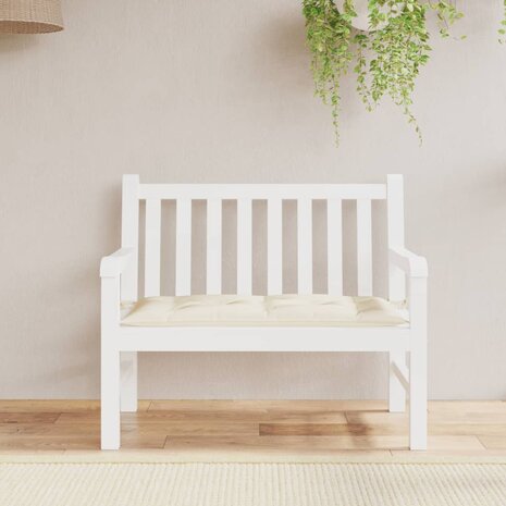 Tuinbankkussen 100x50x7 cm oxford stof crèmekleurig 3