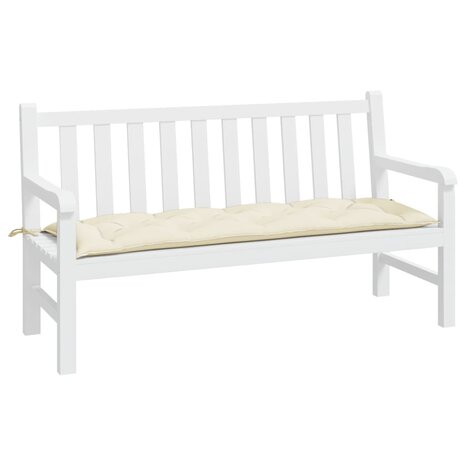 Tuinbankkussen 150x50x7 cm oxford stof crèmekleurig 3