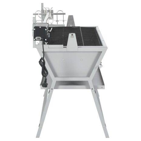 Draaispit barbecue ijzer en roestvrij staal 3