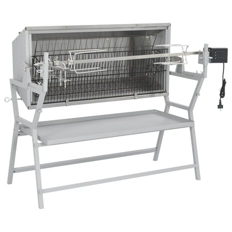 Draaispit barbecue ijzer en roestvrij staal 4