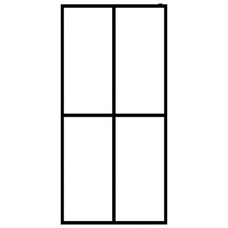Inloopdouchewand 90x195 cm mat gehard glas 3