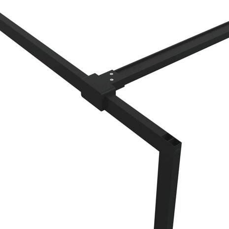 Inloopdouchewand 90x195 cm halfmat ESG-glas zwart 6