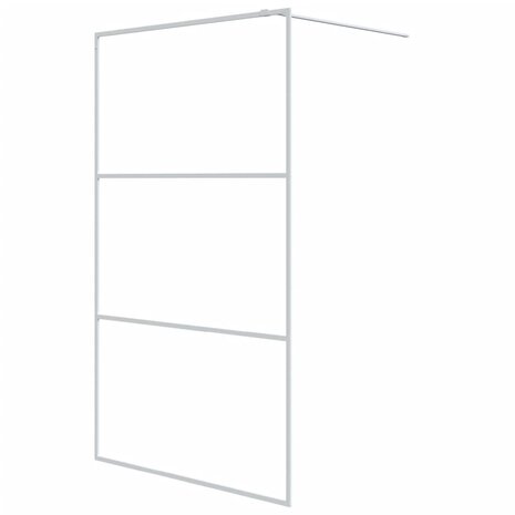 Inloopdouchewand 115x195 cm transparant ESG-glas wit 2