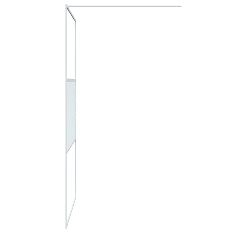 Inloopdouchewand 115x195 cm transparant ESG-glas wit 4