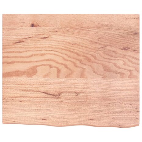 Wastafelblad 60x50x2 behandeld massief hout lichtbruin 3