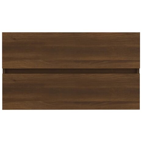 Wastafelkast 80x38,5x45 cm bewerkt hout bruin eikenkleur 7
