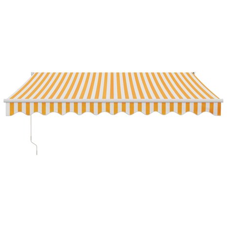 Luifel automatisch uitschuifbaar 3x2,5 m geel en wit 3