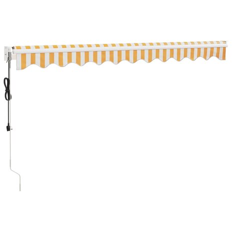 Luifel automatisch uitschuifbaar 3x2,5 m geel en wit 6