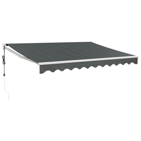 Luifel automatisch uitschuifbaar 3x2,5 m antracietkleurig 2