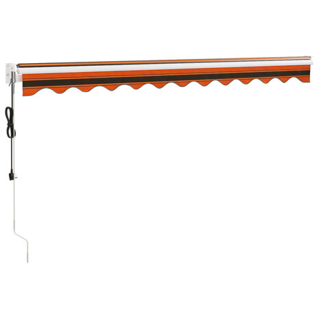 Luifel automatisch uitschuifbaar 3,5x2,5 m oranje en bruin 6