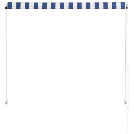 Luifel uittrekbaar 150x150 cm blauw en wit 5