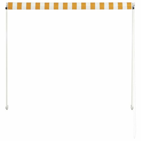 Luifel uittrekbaar 150x150 cm geel en wit 5