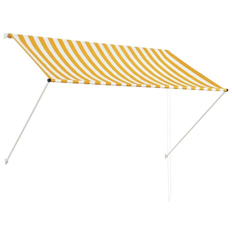 Luifel uittrekbaar 200x150 cm geel en wit 2