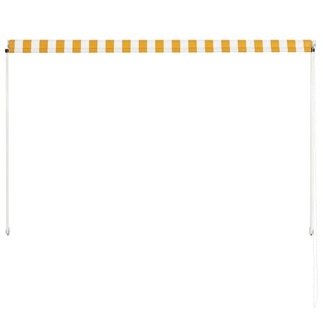 Luifel uittrekbaar 200x150 cm geel en wit 5