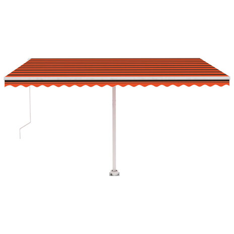 Luifel vrijstaand handmatig uittrekbaar 400x300 cm oranje bruin 5