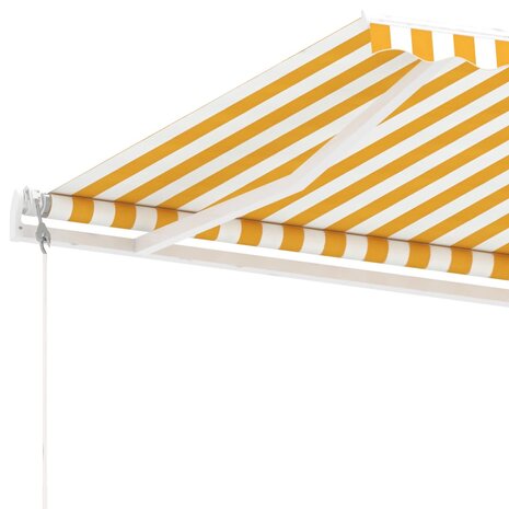 Luifel vrijstaand automatisch 450x300 cm geel en wit 6